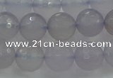 CBC438 15.5 inches 12mm faceted round purple chalcedony beads