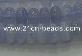 CBC442 15.5 inches 6*10mm rondelle blue chalcedony beads