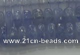 CBC447 15.5 inches 6*10mm faceted rondelle blue chalcedony beads