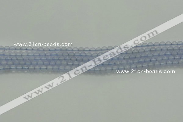 CBC450 15.5 inches 4mm round blue chalcedony beads wholesale