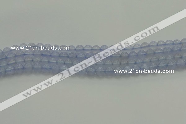 CBC451 15.5 inches 6mm round blue chalcedony beads wholesale