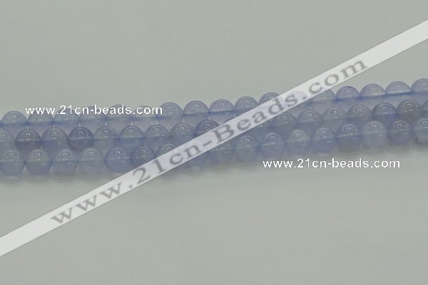 CBC452 15.5 inches 8mm round blue chalcedony beads wholesale