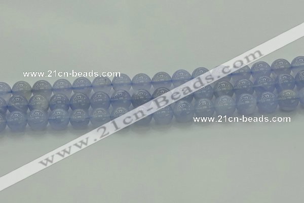 CBC453 15.5 inches 10mm round blue chalcedony beads wholesale