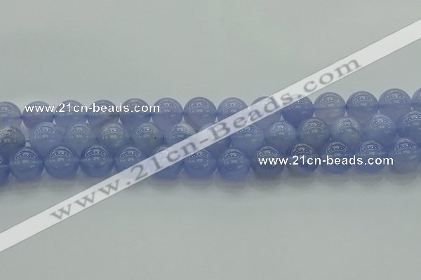 CBC454 15.5 inches 12mm round blue chalcedony beads wholesale
