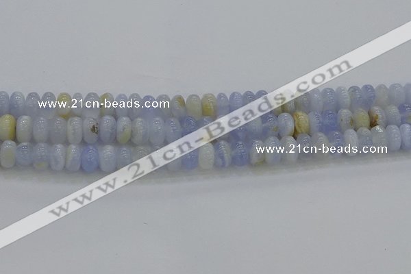 CBC471 15.5 inches 5*8mm rondelle blue chalcedony beads