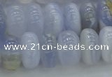 CBC473 15.5 inches 7*12mm rondelle blue chalcedony beads