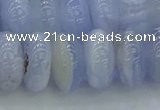 CBC474 15.5 inches 8*14mm rondelle blue chalcedony beads