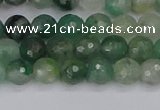 CBC700 15.5 inches 4mm faceted round African green chalcedony beads