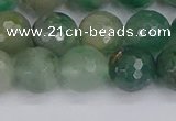 CBC702 15.5 inches 8mm faceted round African green chalcedony beads