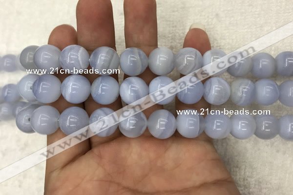 CBC714 15.5 inches 12mm round blue chalcedony beads wholesale