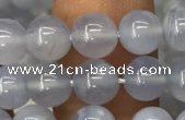 CBC719 15.5 inches 6mm round blue chalcedony gemstone beads