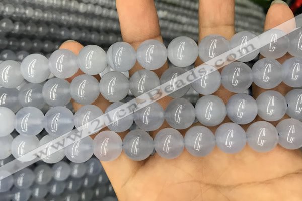 CBC734 15.5 inches 12mm round blue chalcedony beads wholesale