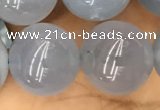 CBC736 15.5 inches 16mm round blue chalcedony beads wholesale