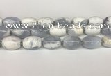 CBC781 15.5 inches 18*25mm rice blue chalcedony beads