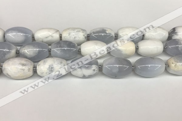 CBC781 15.5 inches 18*25mm rice blue chalcedony beads