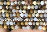 CBC801 15.5 inches 6mm round natural polka dot chalcedony beads