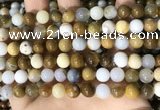 CBC802 15.5 inches 8mm round natural polka dot chalcedony beads