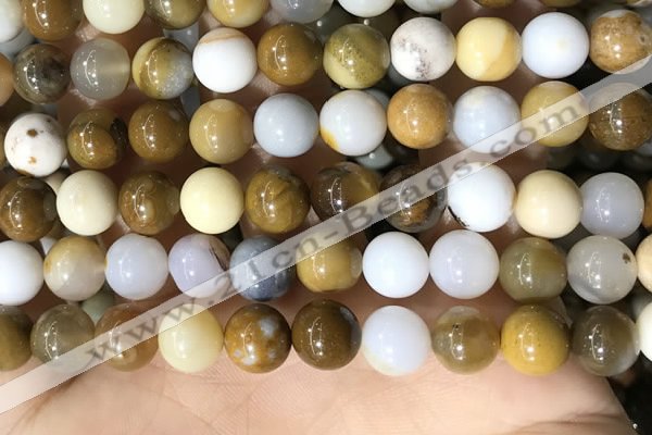 CBC804 15.5 inches 12mm round natural polka dot chalcedony beads