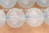 CBC813 15.5 inches 10mm round blue chalcedony gemstone beads