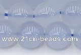 CBC818 15.5 inches 10mm round blue chalcedony gemstone beads