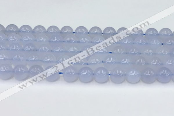 CBC818 15.5 inches 10mm round blue chalcedony gemstone beads