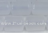 CBC832 15.5 inches 10*14mm tube blue chalcedony gemstone beads