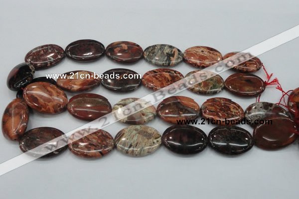 CBD04 15.5 inches 22*30mm oval brecciated jasper gemstone beads