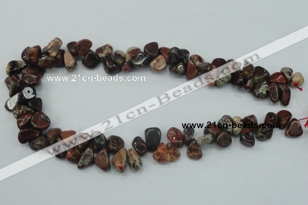 CBD16 15.5 inches 8*12mm chip brecciated jasper gemstone beads