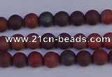 CBD360 15.5 inches 4mm round matte poppy jasper beads wholesale