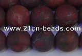 CBD365 15.5 inches 14mm round matte poppy jasper beads wholesale