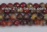 CBD368 15.5 inches 4mm faceted round brecciated jasper beads