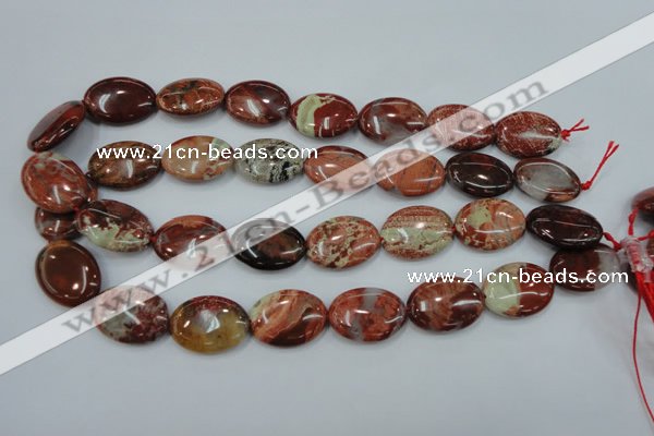 CBD42 15.5 inches 18*25mm oval brecciated jasper gemstone beads