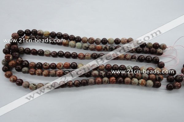 CBD61 15.5 inches 8mm round brecciated jasper gemstone beads