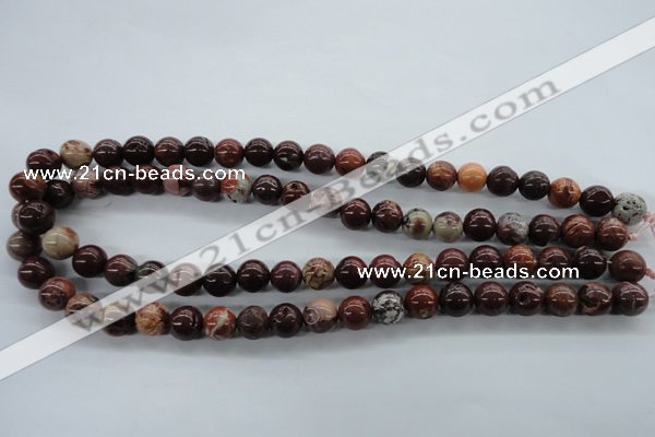 CBD62 15.5 inches 10mm round brecciated jasper gemstone beads