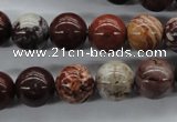 CBD63 15.5 inches 12mm round brecciated jasper gemstone beads