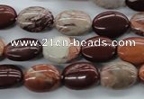 CBD71 15.5 inches 10*14mm oval brecciated jasper gemstone beads