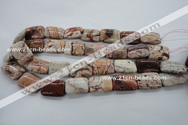 CBD79 15.5 inches 18*25mm rectangle brecciated jasper gemstone beads