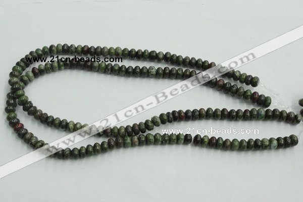 CBG03 15.5 inches 5*8mm rondelle bronze green gemstone beads