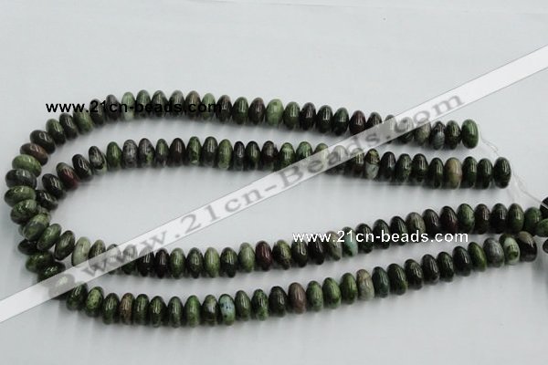 CBG05 15.5 inches 6*12mm rondelle bronze green gemstone beads