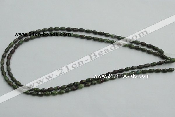 CBG06 15.5 inches 4*6mm rice bronze green gemstone beads wholesale