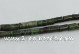 CBG07 15.5 inches 4*6mm cylinder bronze green gemstone beads