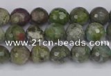 CBG101 15.5 inches 6mm faceted round bronze green gemstone beads