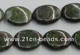 CBG15 15.5 inches 15*20mm oval bronze green gemstone beads wholesale