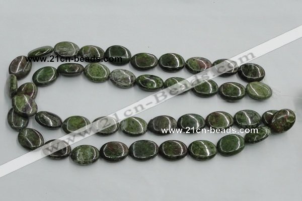 CBG15 15.5 inches 15*20mm oval bronze green gemstone beads wholesale