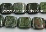 CBG17 15.5 inches 18*18mm square bronze green gemstone beads wholesale