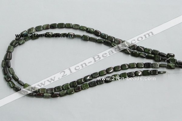 CBG19 15.5 inches 6*8mm rectangle bronze green gemstone beads