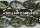 CBG30 15.5 inches 13*18mm oval bronze green gemstone beads