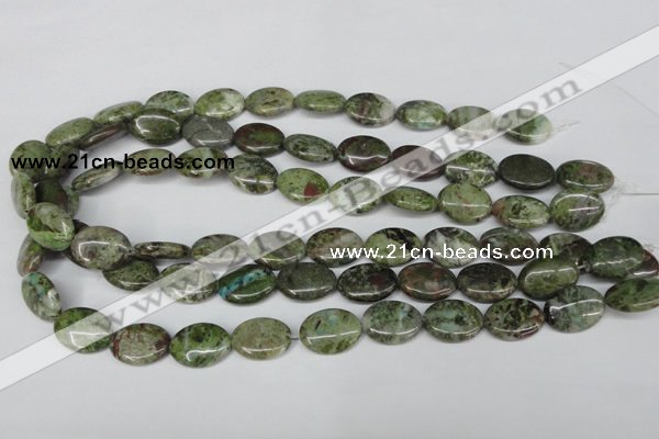 CBG30 15.5 inches 13*18mm oval bronze green gemstone beads