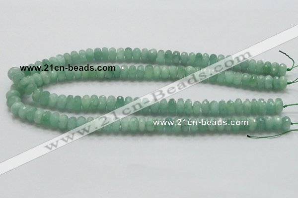 CBJ02 15.5 inches 6*10mm faceted rondelle jade beads wholesale