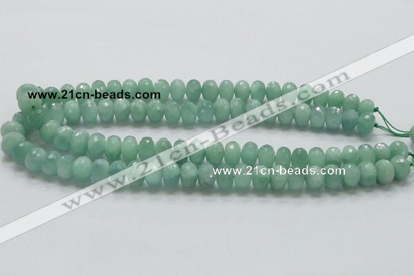 CBJ03 15.5 inches 8*12mm faceted rondelle jade beads wholesale